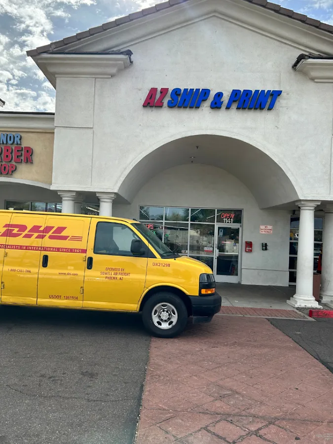 AZ Shipping & Printing FedEx Post Office USPS UPS DHL Mailbox Rental Fingerprint, Notary, Custom Tshirts — exterior