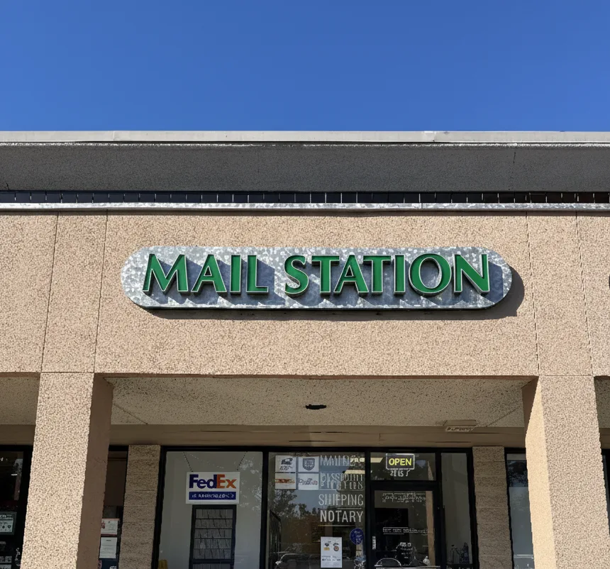 Mail Station - USPS / FedEx / UPS / DHL, Mailbox, Notary — exterior