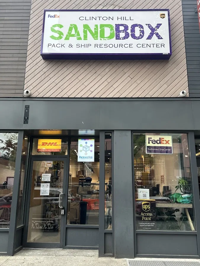 Sandbox Pack and Ship shopfront at 394 Myrtle Ave
